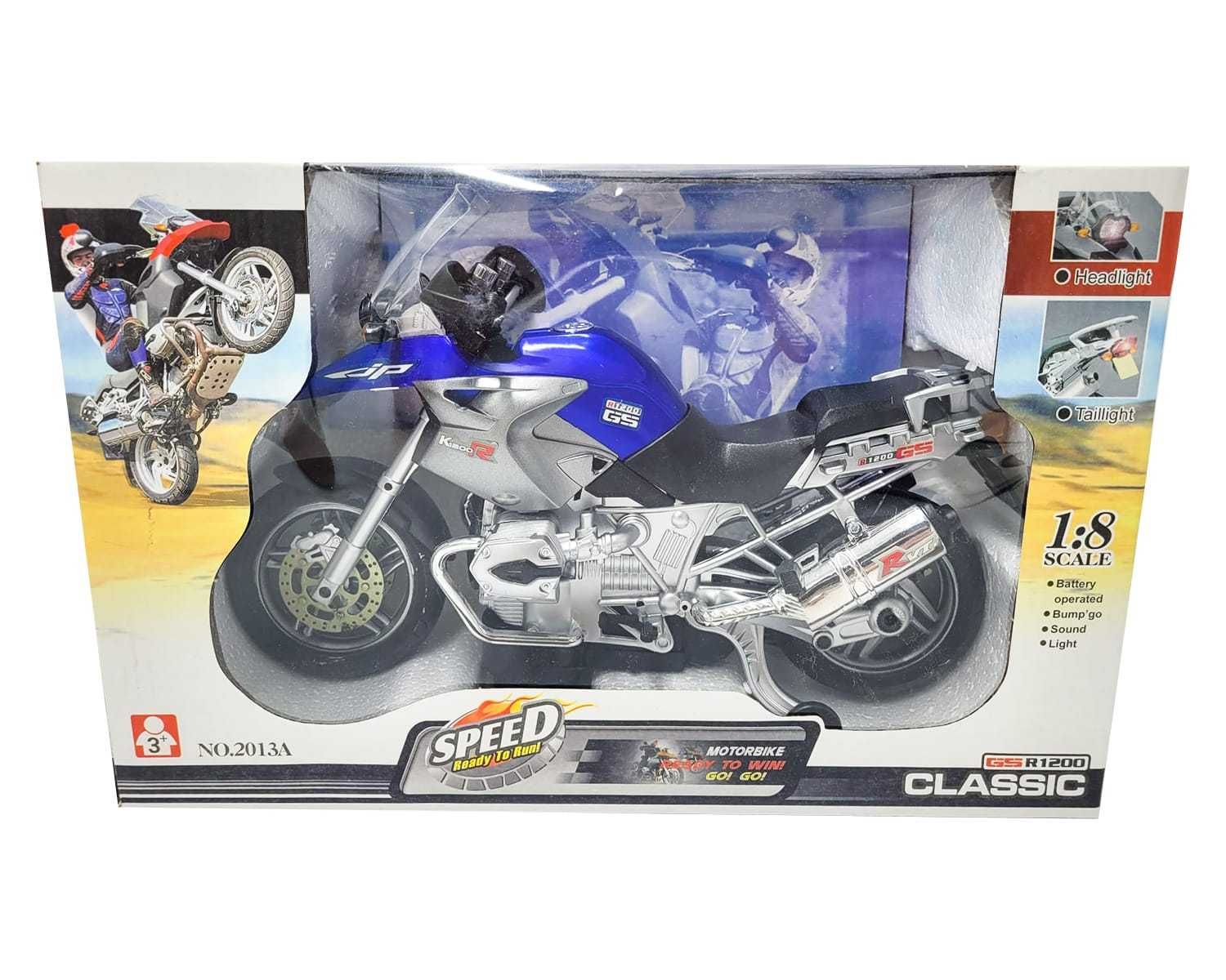 Motocykl motor interaktywny światło dźwięk w skali 1:8