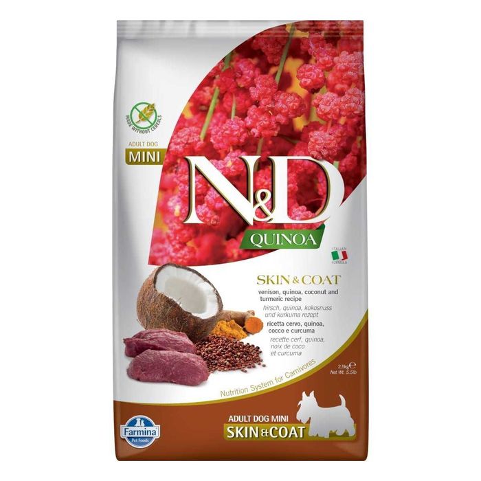 FARMINA ND Quinoa Skin Coat Venison Mini Adult 2,5kg dla psów