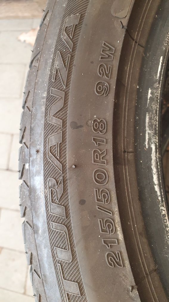 Dwie opony letnie 215/50/18 Bridgestone