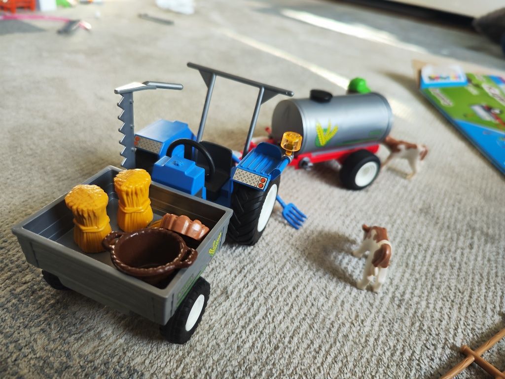 Playmobil country 70367 traktor z przyczepą, beczka na wodę
