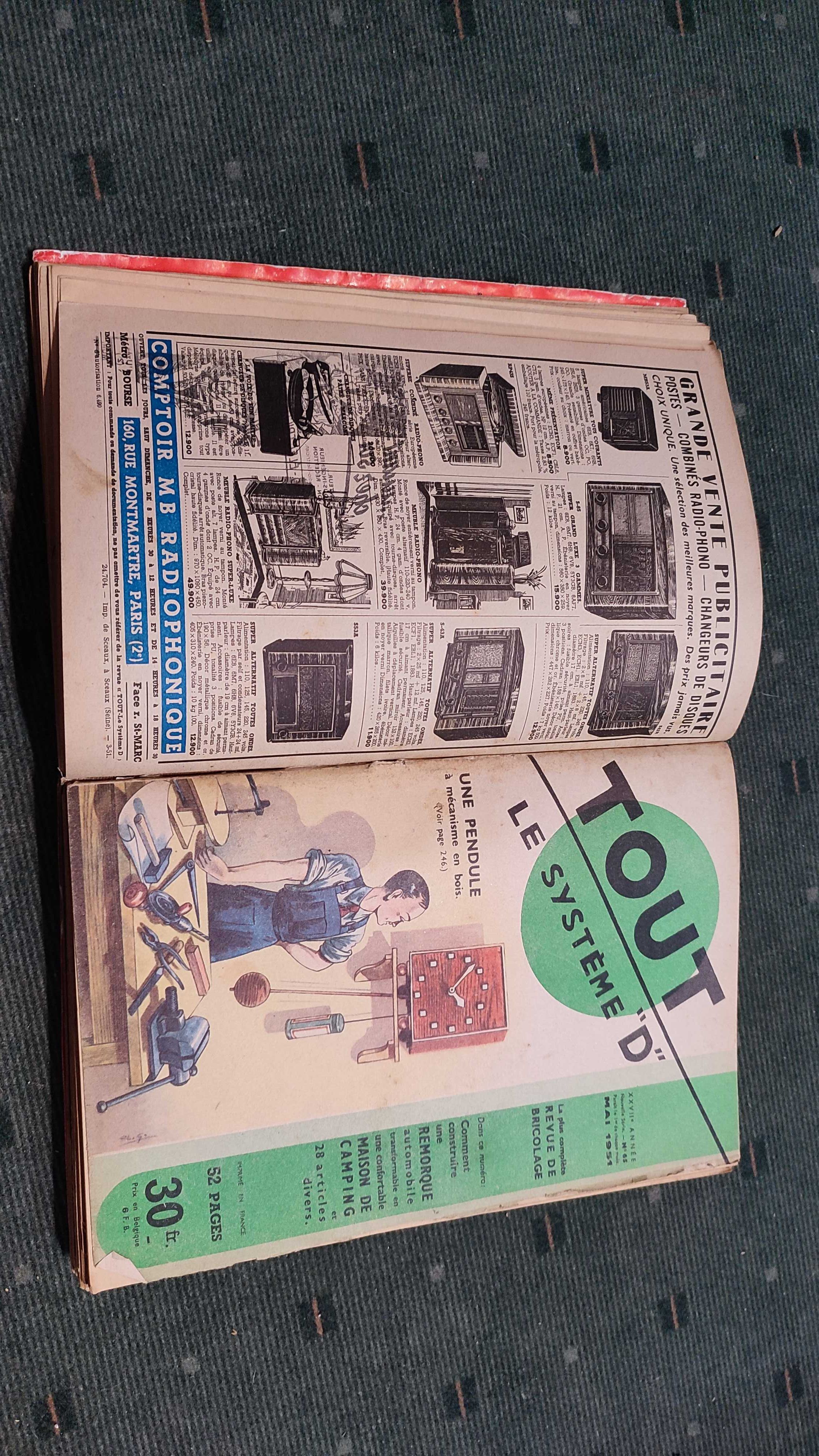 12 Revistas antigas de Bricolage TOUT LE SYSTEME "D" - 1951