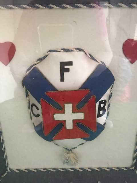 Moldura com emblema em seda de "Os Belenenses"