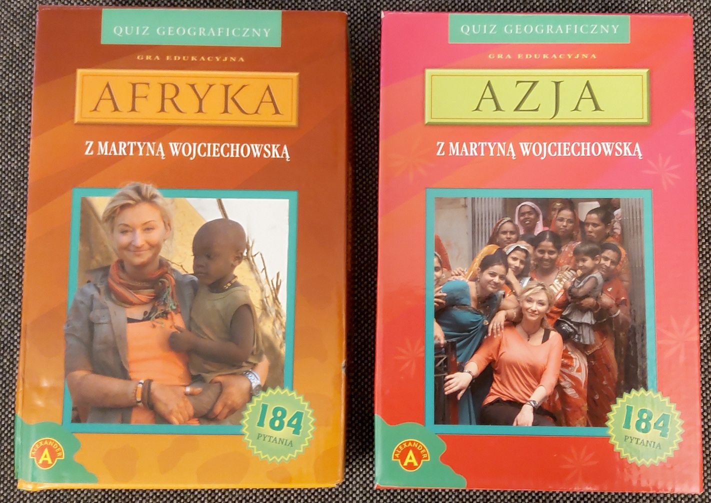 Quiz geograficzny Afryka i Azja, gra planszowa, Martyna Wojciechowska