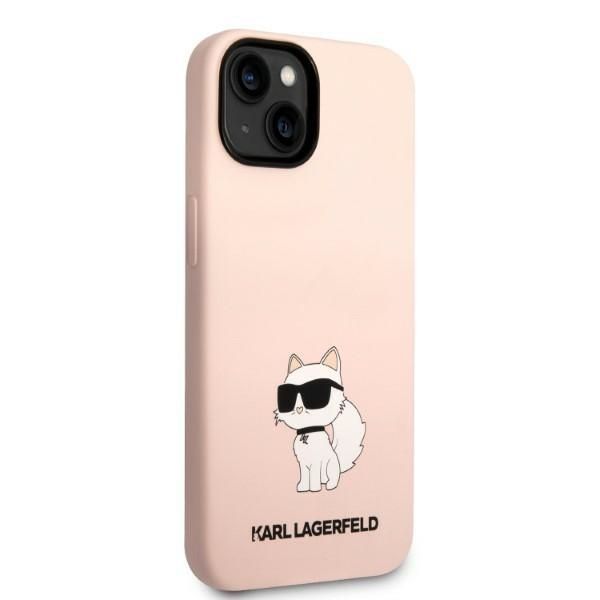 Etui Karl Lagerfeld Choupette na iPhone 14/15/13, Różowy Silicone