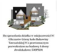 Działka z prawomocnym pozw na budowę 8 lokali k/ Zakopanego