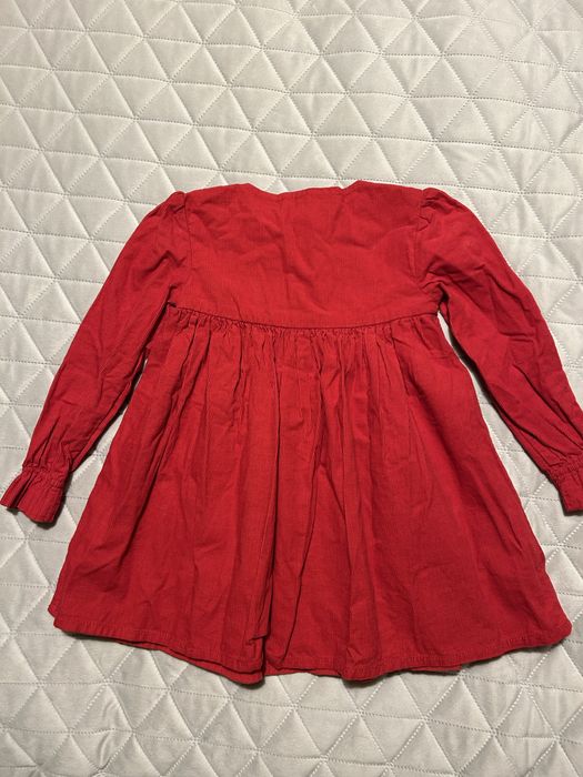 Sukienka świateczna 1-2 latka sztruks bawelna