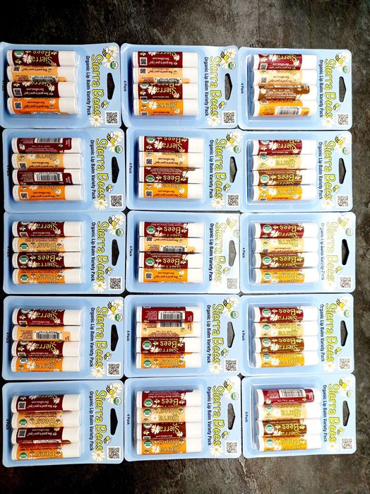 Sierra Bees, Organic Lip Balm (4 шт.), бальзам для губ