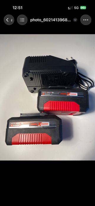 2x Einhell 18V 4Ah + ładowarka
