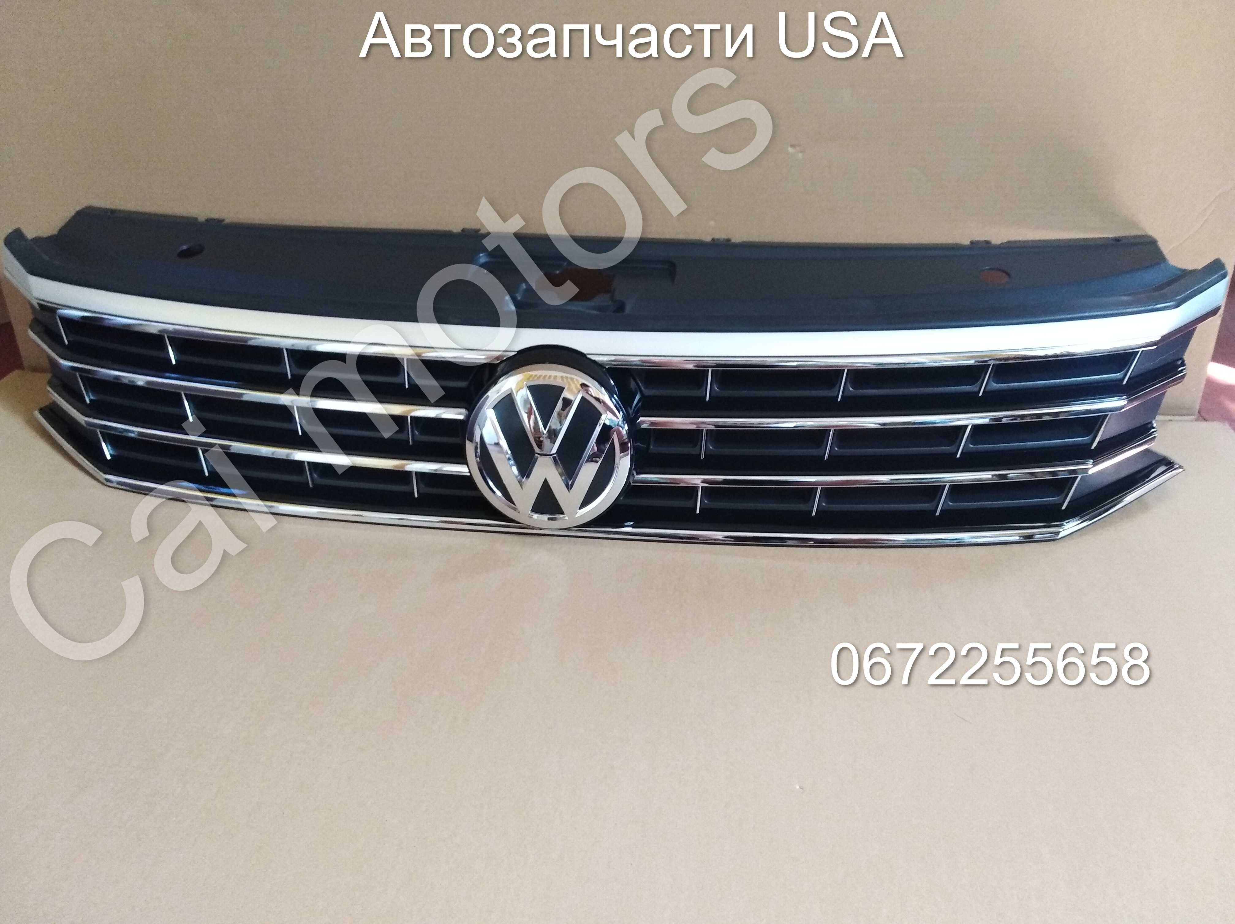 Решетка радиатора бампера центральная накладка Passat B8 B7 Jetta