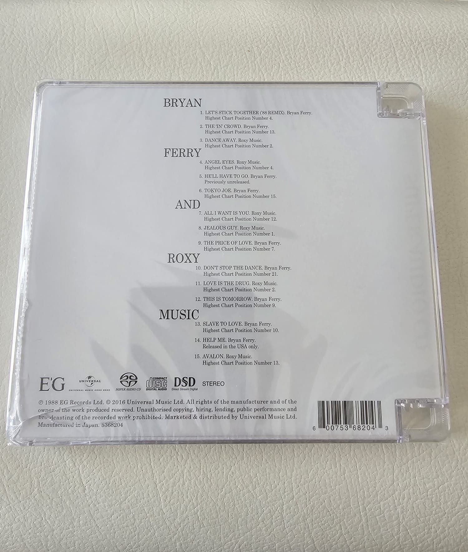BRYAN FERRY, ROXY MUSIC - The Ultimate Collection-SACD