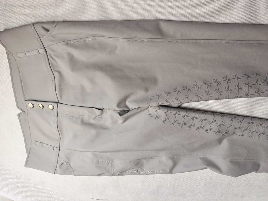 Rewelacyjne bryczesy Felix Buhler pełen silikonowy lej rozmiar 44