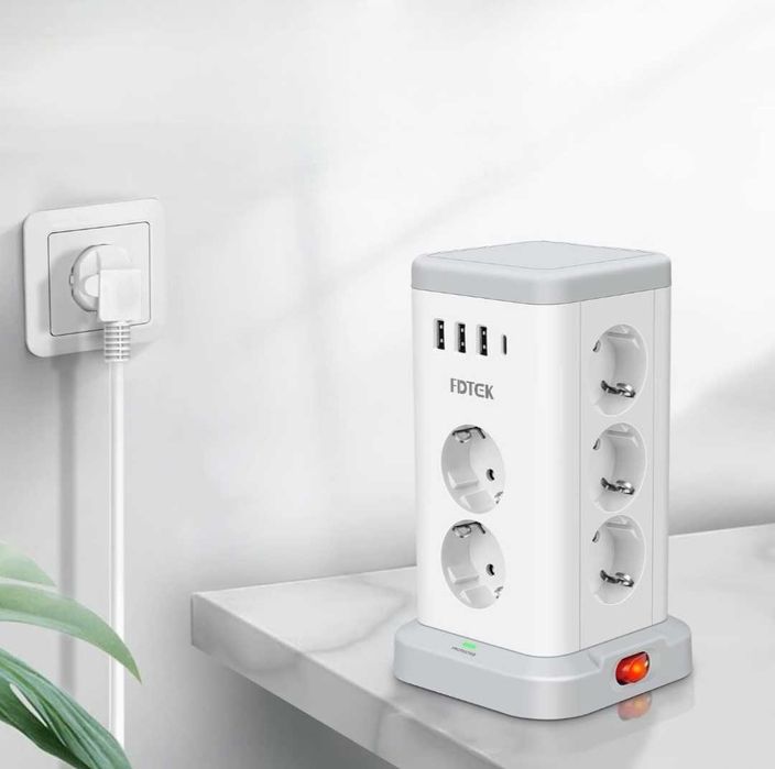 Gniazdo wielokrotne 15w1 Listwa przepięciowa FDTEC USB