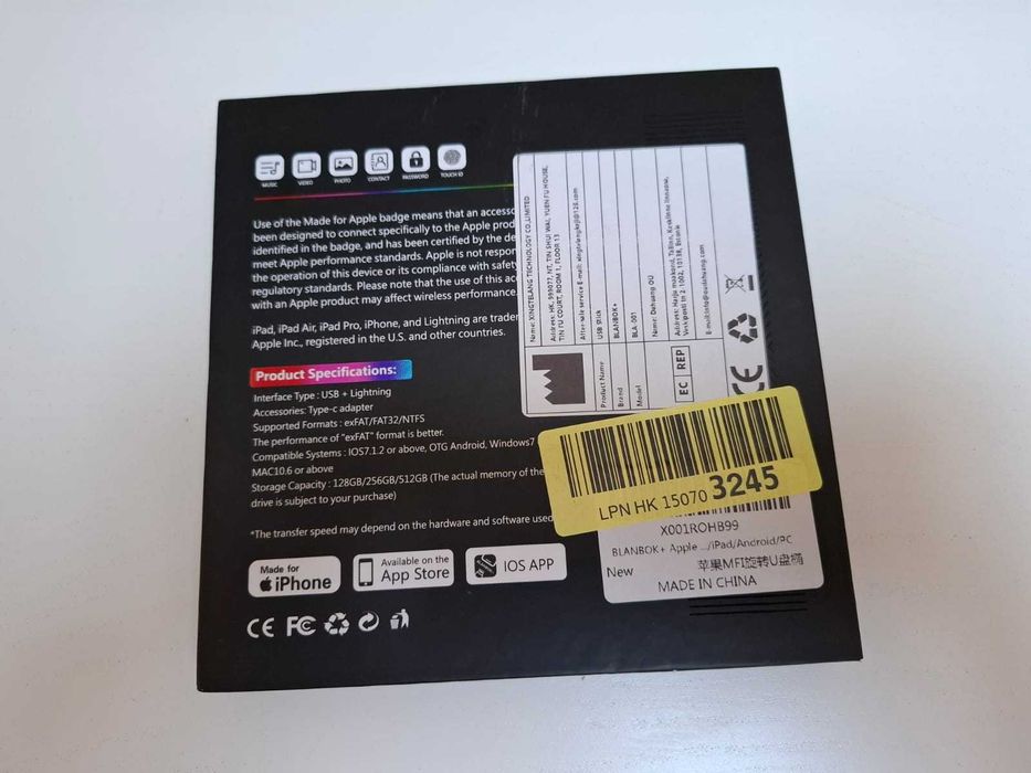 Pendrive BLANBOK+ iPhone Pamięć USB 120GB