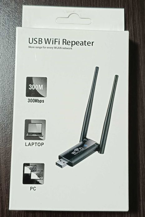 Ретранслятор U&P WR01 Wi-Fi Repeater 300M 2.4GHz Black (PRN-WR01-BK)