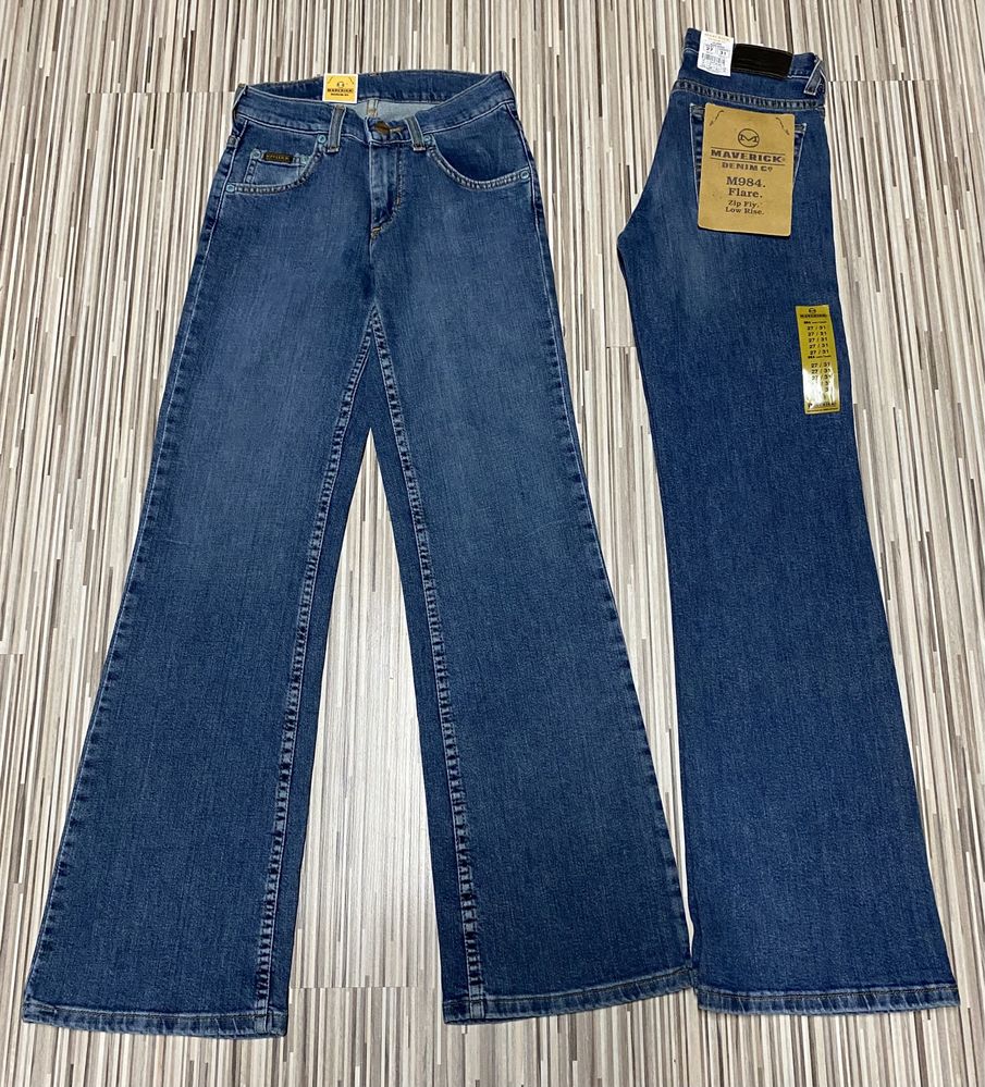 Spodnie jeans 27/31 pas 62 cm komplet 2 sztuki Lee Maverick nowe