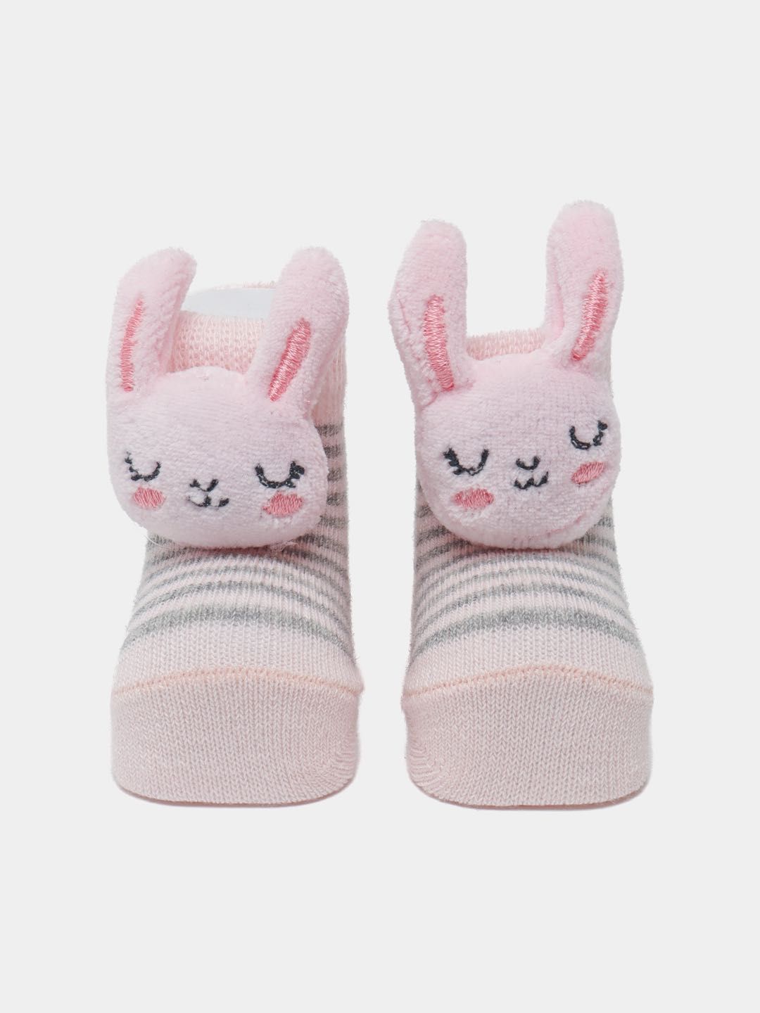 Пінетки шкарпетки носочки з брязкальцем для новонароджених 0-3М зайчик