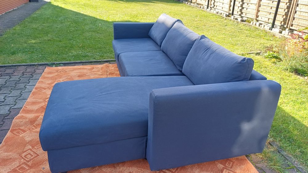 Sofa Ikea Vimle granatowa z szezlongiem