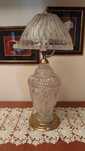 Elegancka Duża lampa kryształ biały