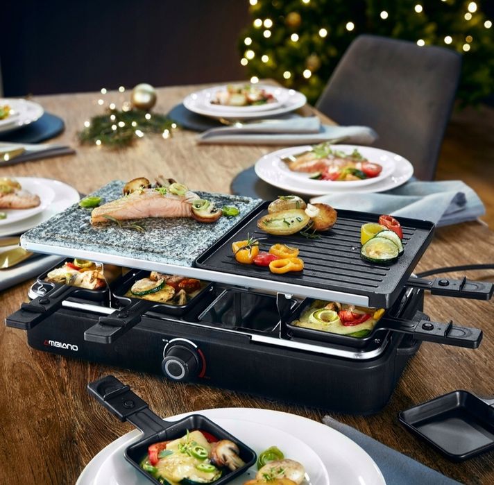 Grill elektryczny Raclette stołowy 1400W na 8 Osób niemiecki hit
