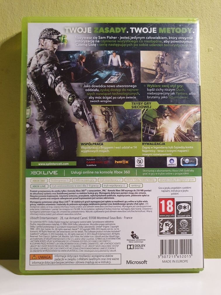 Splinter Cell Blacklist X360 PL