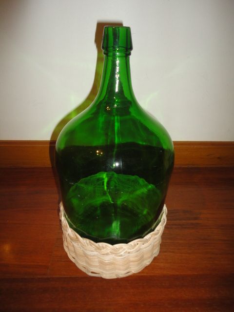 Garrafão Decorativo Base Cestaria Medula Junco