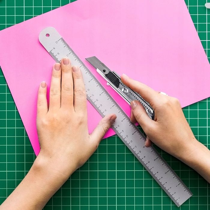 6x Nóż Metalowy Nożyk Tapeciak Wysuwany Z Ostrzami Ostrzem Łamanym Do