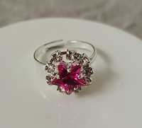 Nowy pierścionek dla dziewczynki różowa gwiazdka