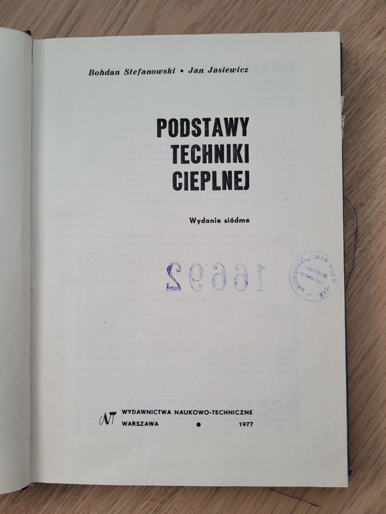 Podstawy techniki cieplnej - B. Stefanowski, J. Jasiewicz