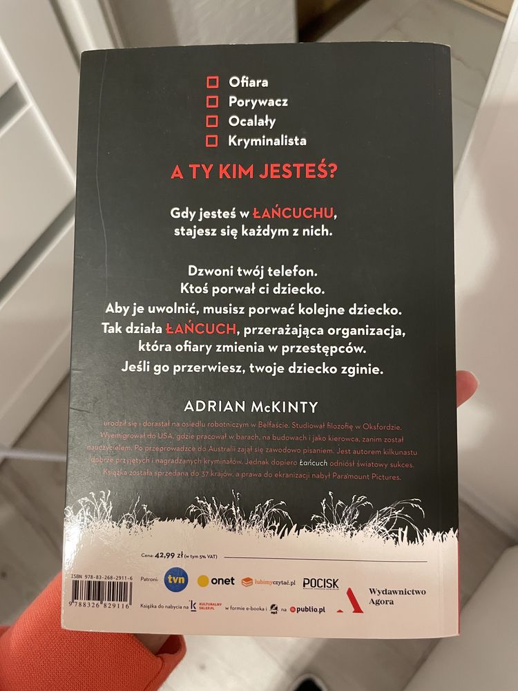 Ksiazka łańcuch Adrian mckinty