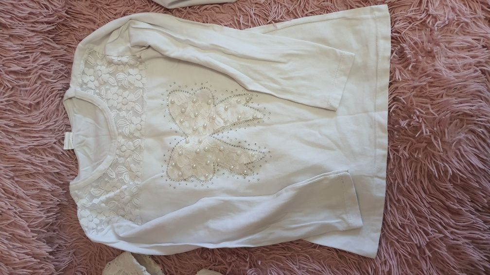 Белые школьные блузки,реглан 6-7лет