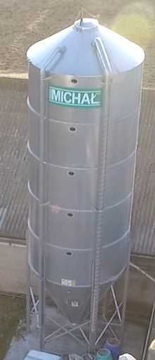 Silos paszowy Michał model H 514/6 26t + redukcja kosza zsypowego