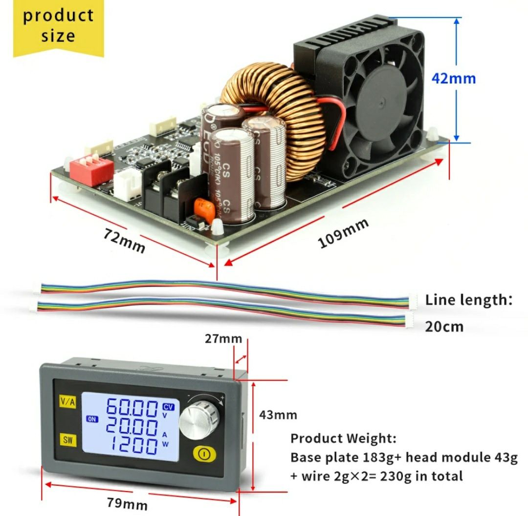 Стабилизатор напряжения повышающий boost 10А, 15А 4А 20А 40А ZK-4KX