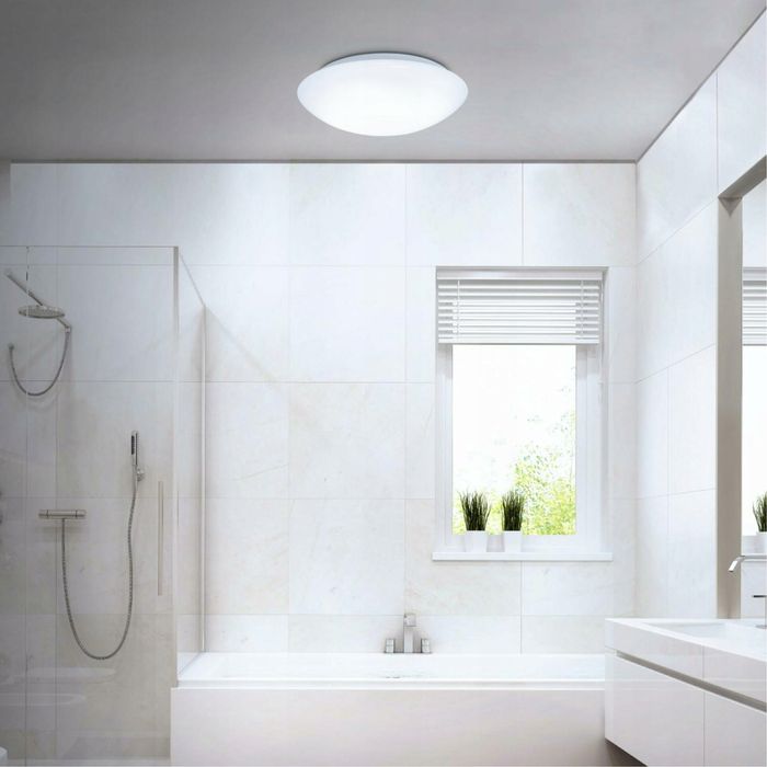 Briloner LED okrągły, lampa sufitowa 27.8cm biały - Czujnik Ruchu