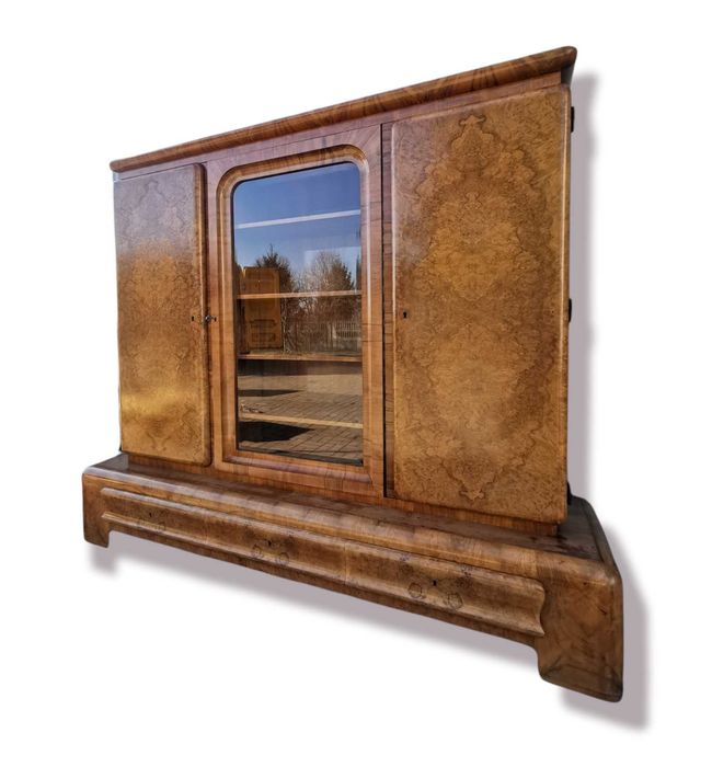 Komplet gabinetowy Art Deco z 1930 roku. Biurko i biblioteka.