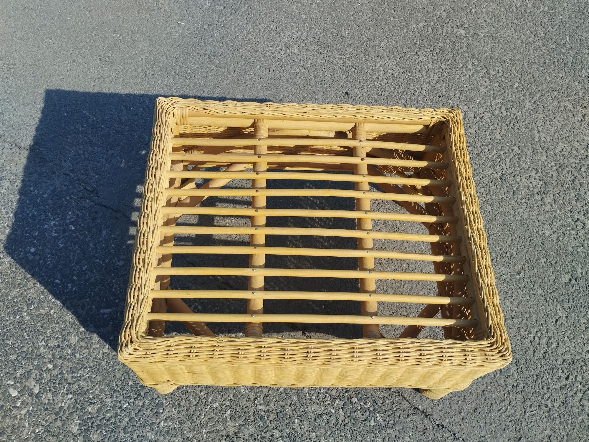 Podnóżek rattan rattanowy boho pufa rattan rattanowa boho