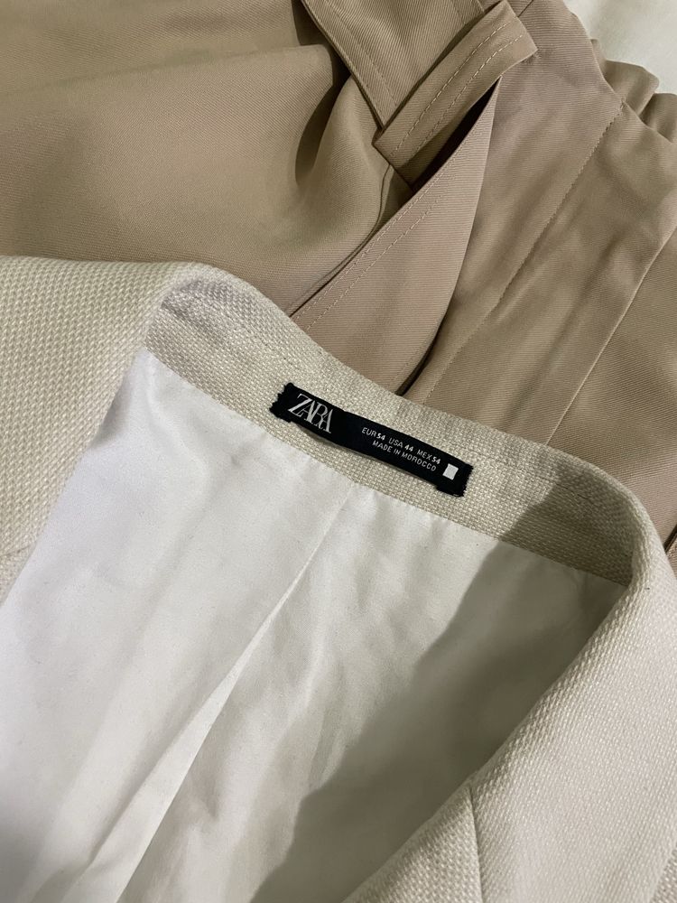 Чоловічий піджак zara, ніжно кремовий піджак, чоловічий піджак