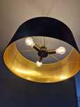 Lampa sufitowa żyrandol czarno zlota + 2 kinkiety pod kolor