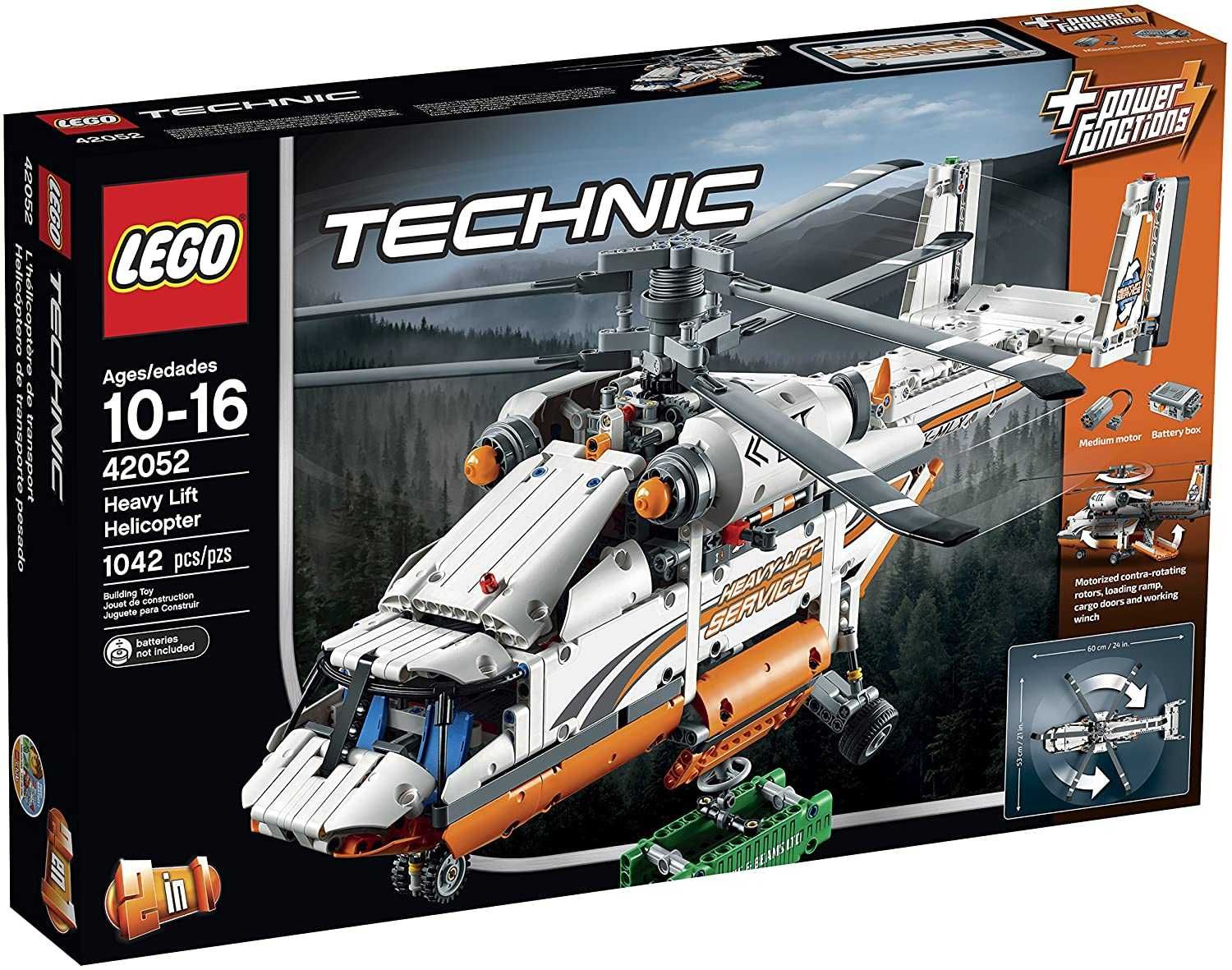 Lego Technic 42052 Heavy Lift Helicopter com motor Descontinuado Novo