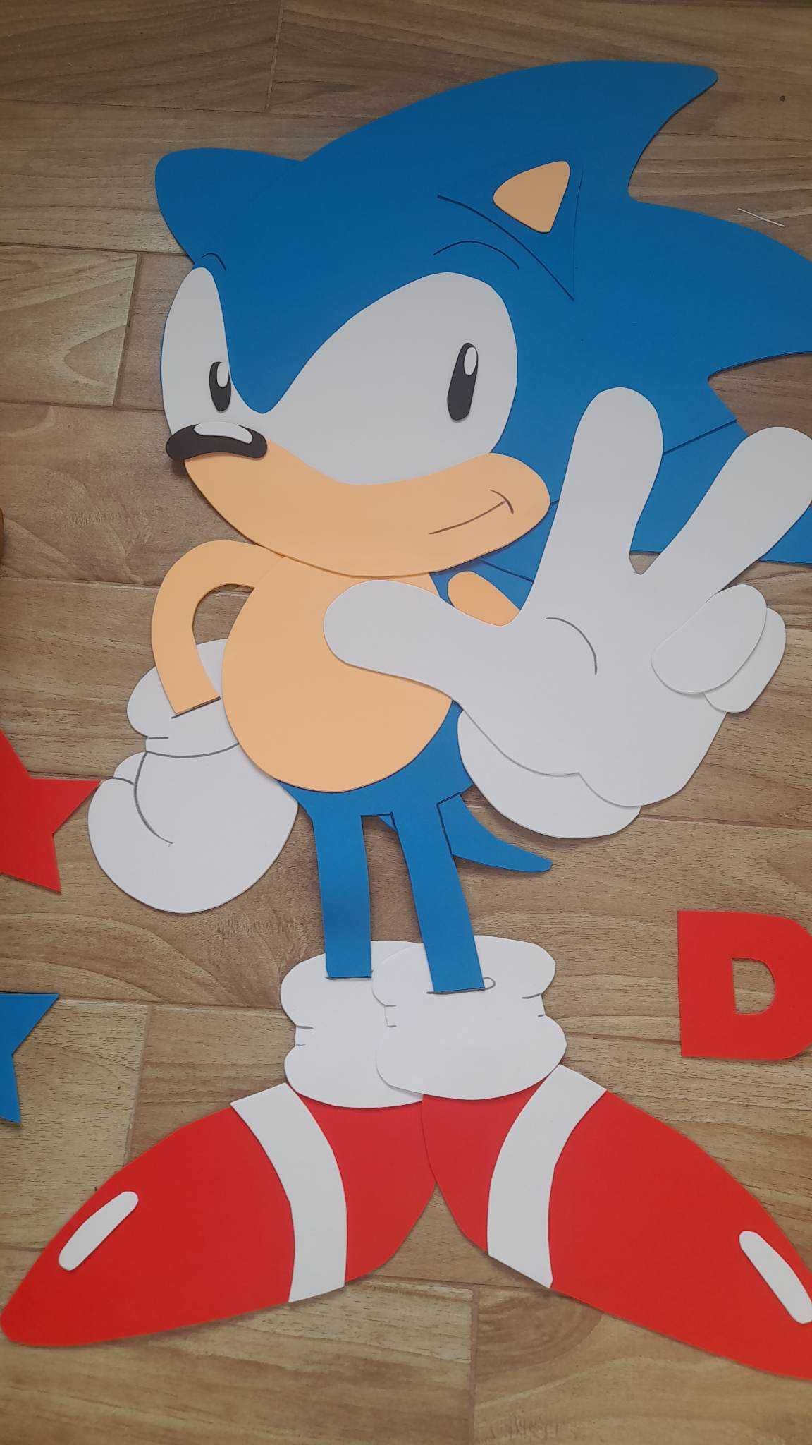 Sonic 1 metro painel eva adesivo festa