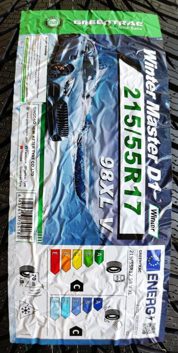 Opony 215/55R17 Greentrac Winter Master D1 2szt. 2025r 3 lata gwar.