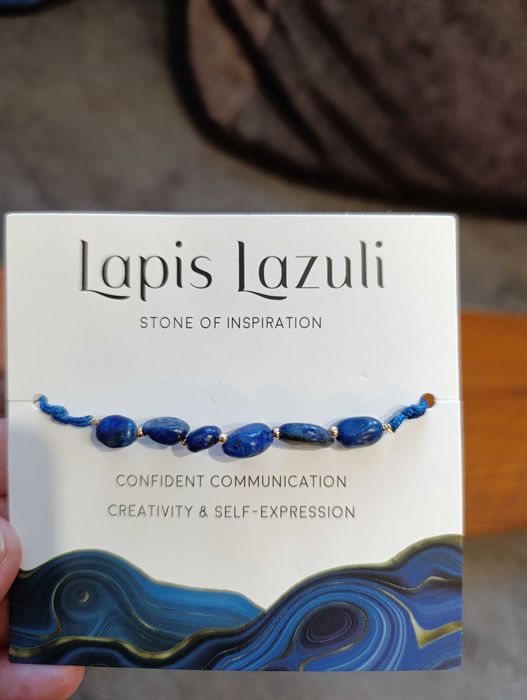 Bransoletka damska z lapis lazuli nowa