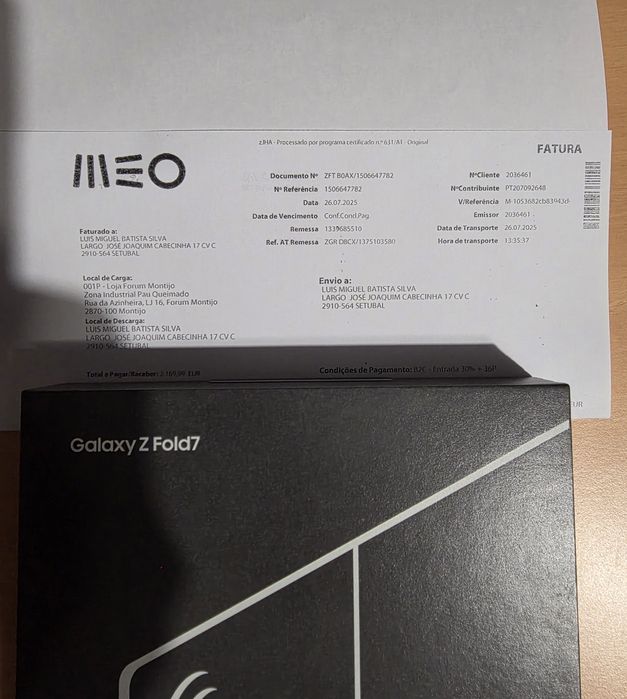 Samsung z fold 7 ( 512 gb ) 1650 euros negociável