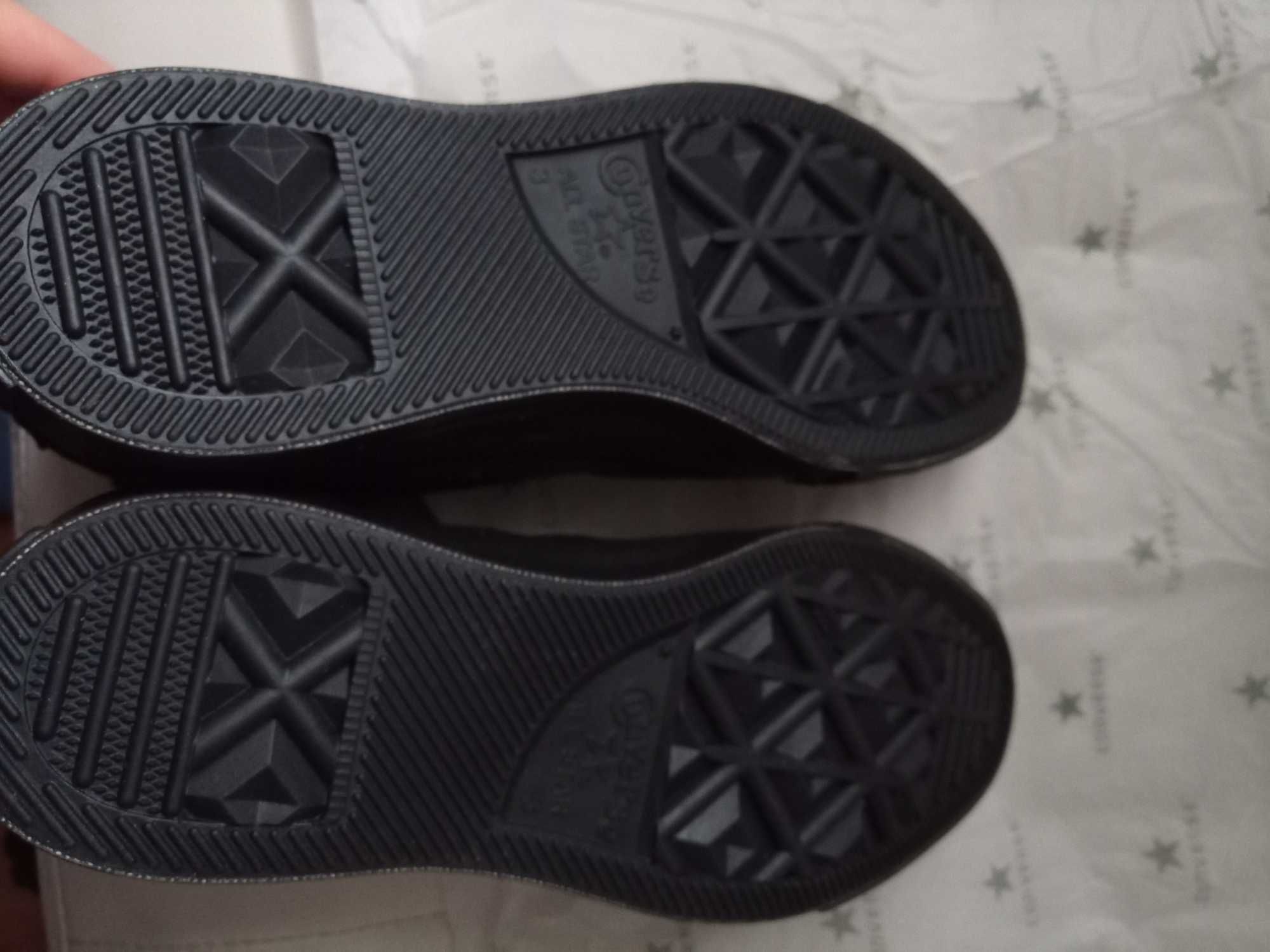 Wysokie trampki Converse Black mono 35 całe czarne Conversy