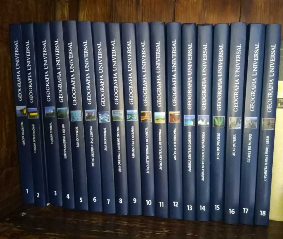 Enciclopédia Universal de Geografia – 18 volumes – Como Nova