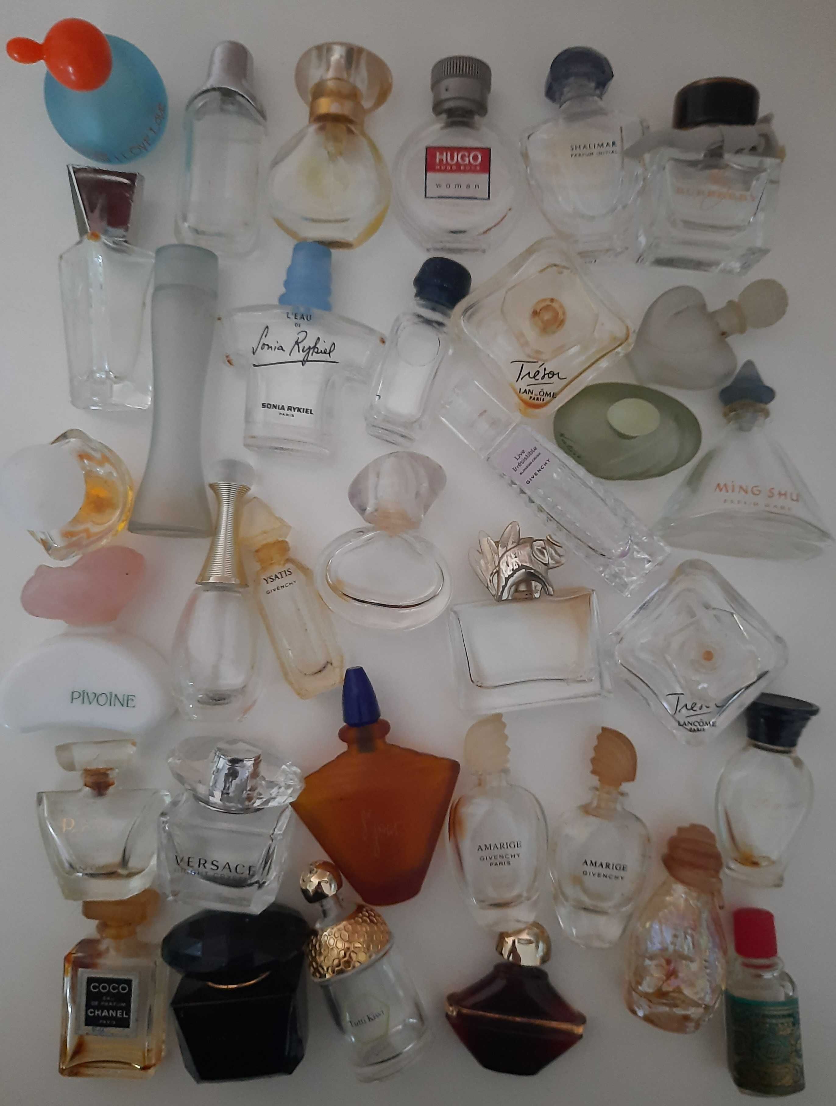 Puste flakony buteleczki miniatury kolekocjonerskie 86 szt okazja