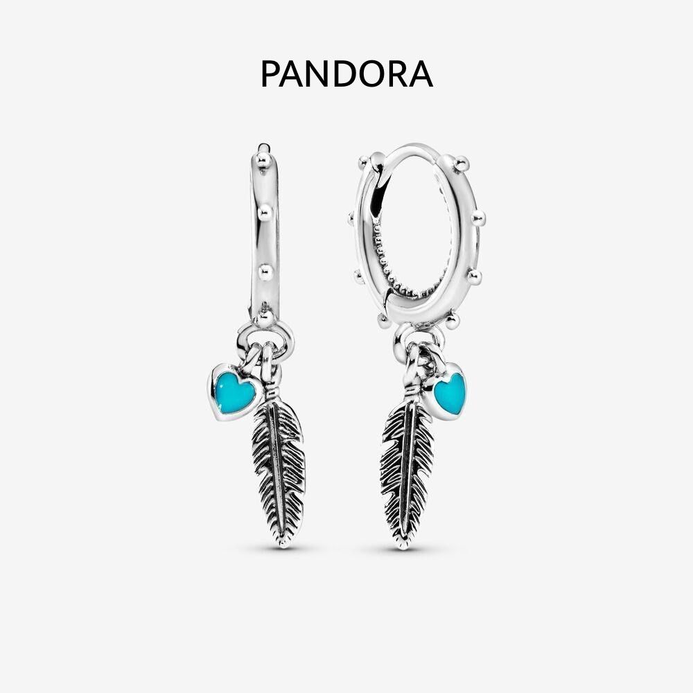 Сережки Pandora Магічне пір'я оригінал