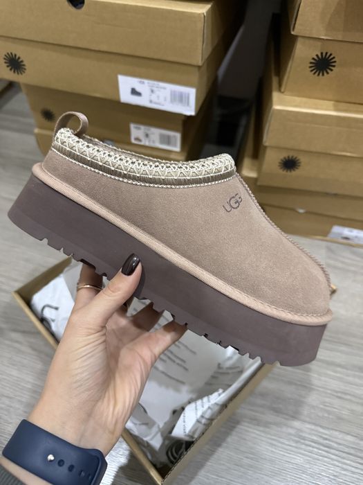 Угі зимові на хутрі UGG tasman шоколад  угг таз tazz