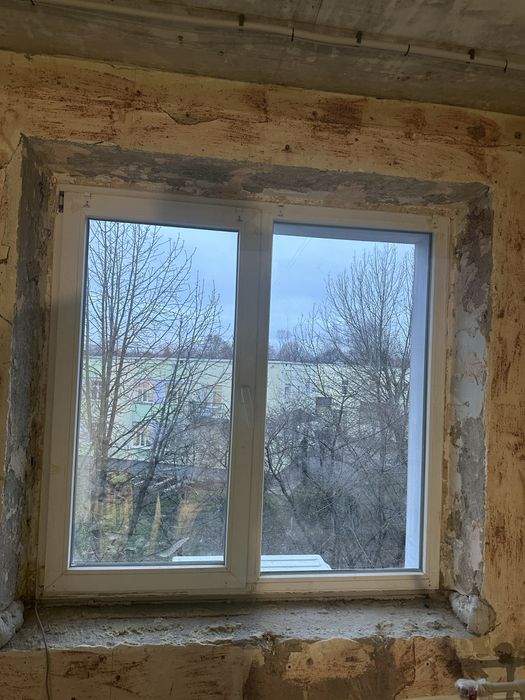 ПВХ метало склопакет вікно пластик Rehau 1460×1440 мм профіль