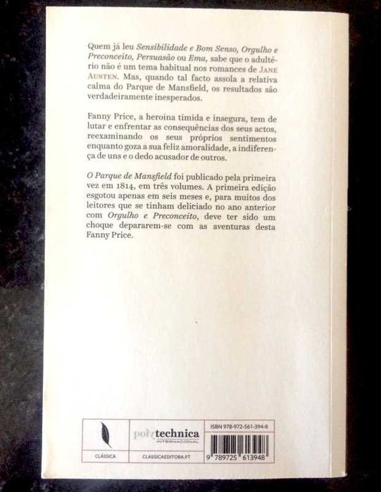 O Parque de Mansfield, de Jane Austen