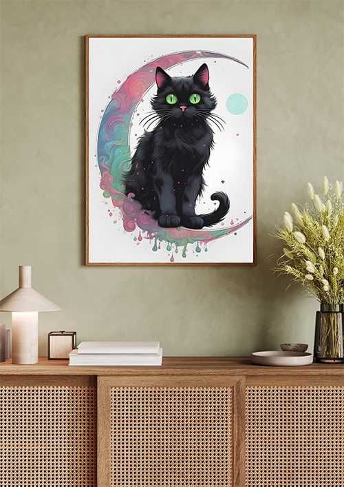Kosmiczny Kotek szuka Domu na Ziemi - Nieziemski Plakat na Sprzedaż